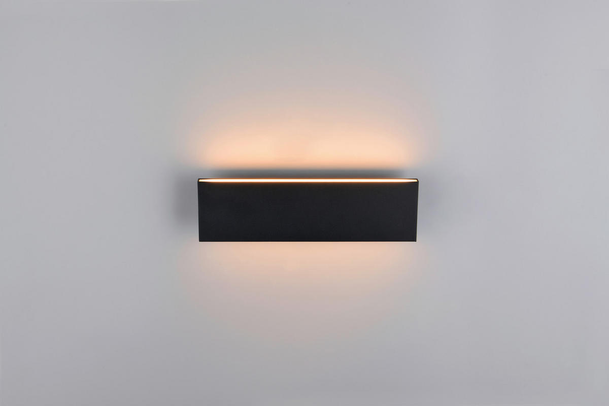 LED-WANDLEUCHTE 28/4,5/8 cm  - Schwarz, Design, Kunststoff/Metall (28/4,5/8cm) - Novel
