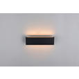 LED-WANDLEUCHTE 28/4,5/8 cm  - Schwarz, Design, Kunststoff/Metall (28/4,5/8cm) - Novel