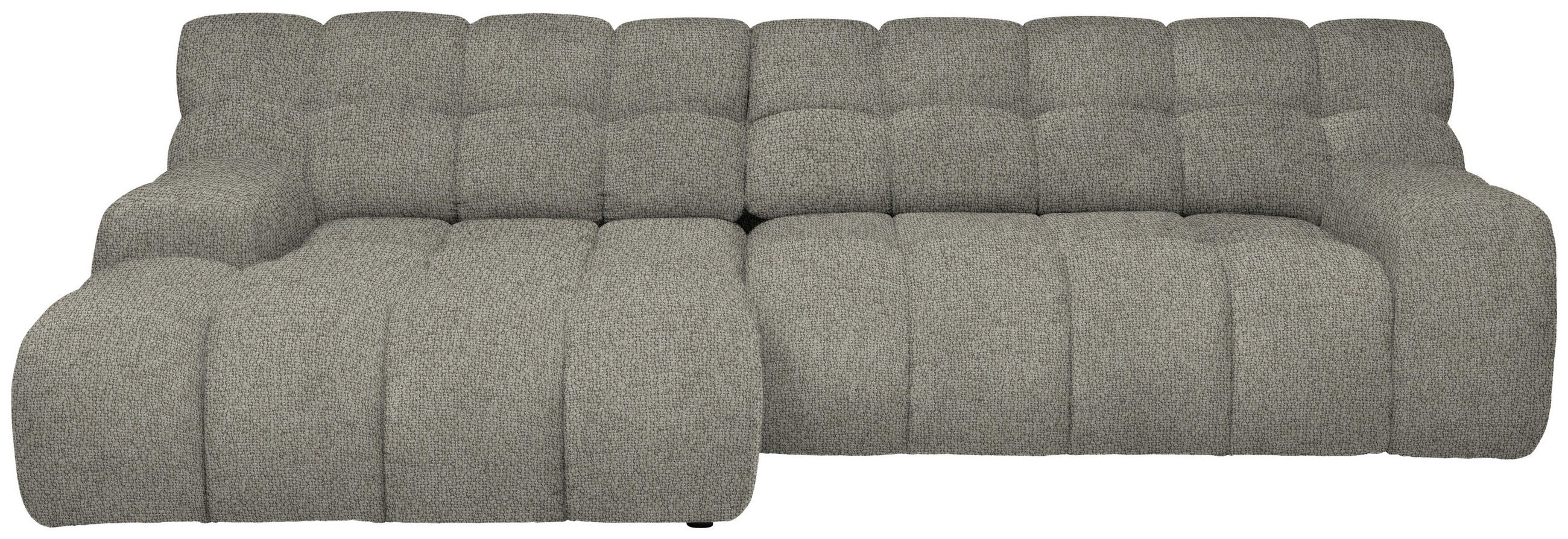 ECKSOFA in Webstoff Graubraun  180/297 cm  - Graubraun/Schwarz, MODERN, Kunststoff/Textil (180/297cm) - Welnova