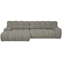 ECKSOFA in Webstoff Graubraun  180/297 cm  - Graubraun/Schwarz, MODERN, Kunststoff/Textil (180/297cm) - Welnova