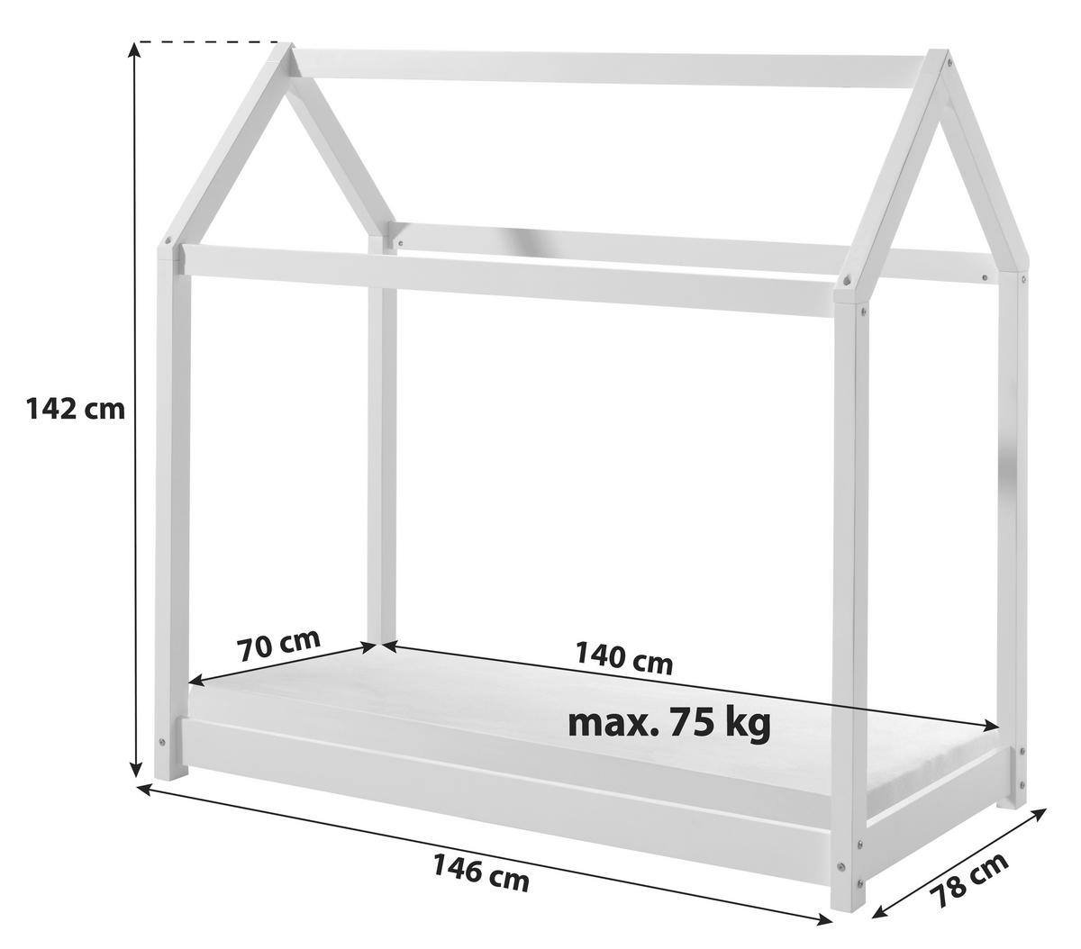 Montessori-Bett Lattenrost 70/140 cm  in Naturfarben  - Naturfarben, MODERN, Holz (70/140cm) - MID.YOU
