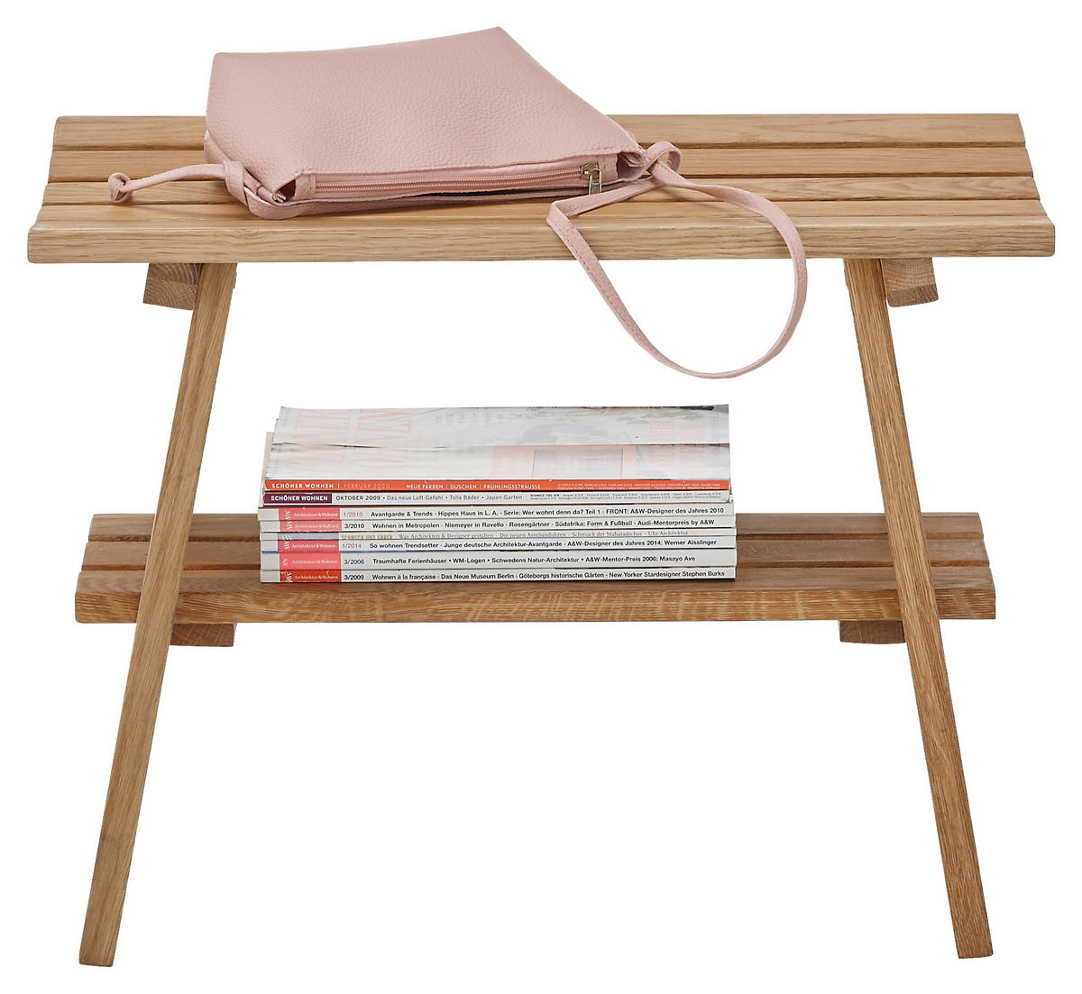 ŠATNÍ LAVICE - barvy dubu, Basics, dřevo (60/45/36cm)