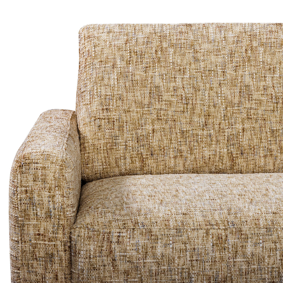 3-SITZER-SOFA Webstoff Hellbraun  - Hellbraun/Schwarzchrom, Design, Textil/Metall (187/85/92cm) - Livetastic