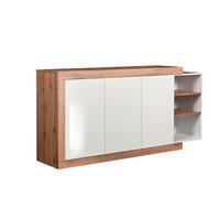 COMODĂ 180/86.5/40 cm  - alb/alb lucios intens, Modern, material pe bază de lemn (180/86.5/40cm) - Carryhome