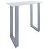 BARTISCH in Metall, Holzwerkstoff 110/102/50 cm   - Silberfarben/Weiß, KONVENTIONELL, Holzwerkstoff/Metall (110/102/50cm)