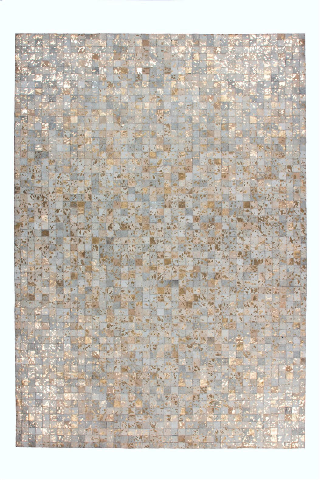FLACHWEBETEPPICH 120/170 cm Rocket 110 Elfenbein / Gold Goldfarben, Creme  - Goldfarben/Creme, Basics, Leder/Textil (120/170cm) - Novel