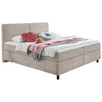 BOXSPRINGBETT 160/200 cm  in Beige  - Beige/Schwarz, KONVENTIONELL, Kunststoff/Textil (160/200cm) - Hom`in