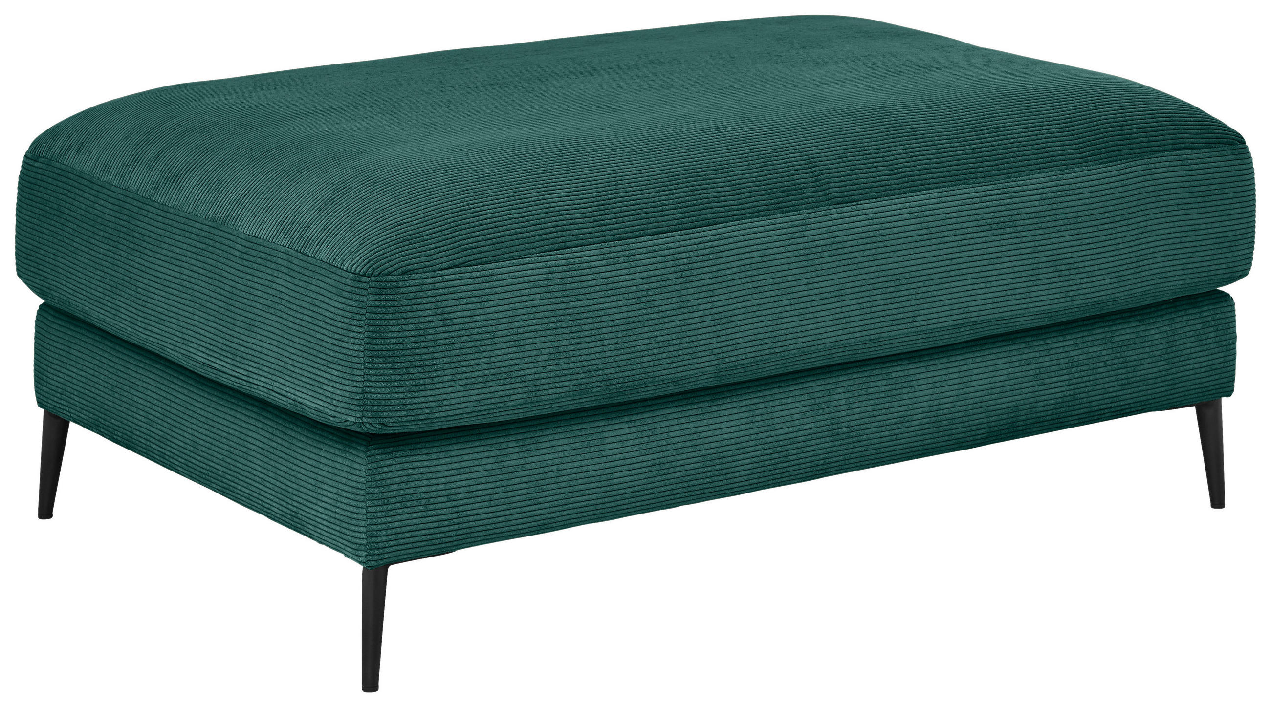 HOCKER Feincord Grün  - Schwarz/Grün, Design, Textil/Metall (120/43/90cm) - Dieter Knoll