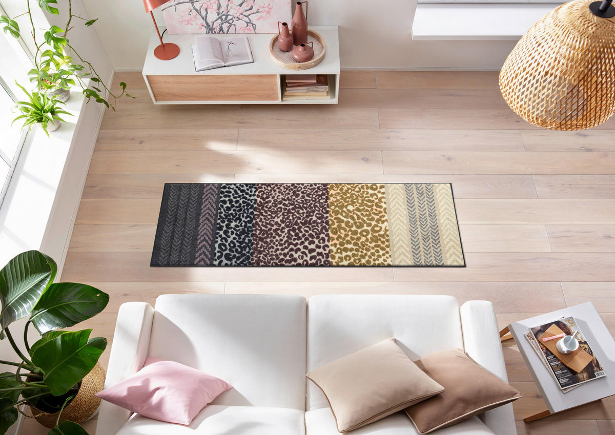 LÄUFER 60/180 cm Safari Blend Lila  - Lila, LIFESTYLE, Kunststoff/Textil (60/180cm) - wash+dry