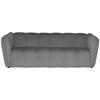 3-SITZER-SOFA LIVOLI in Chenille Hellgrau  - Hellgrau/Schwarz, Design, Kunststoff/Textil (217/70/94cm) - MID.YOU