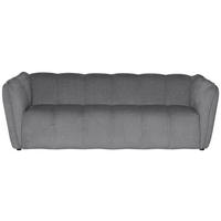 3-SITZER-SOFA LIVOLI in Chenille Hellgrau  - Hellgrau/Schwarz, Design, Kunststoff/Textil (217/70/94cm) - MID.YOU