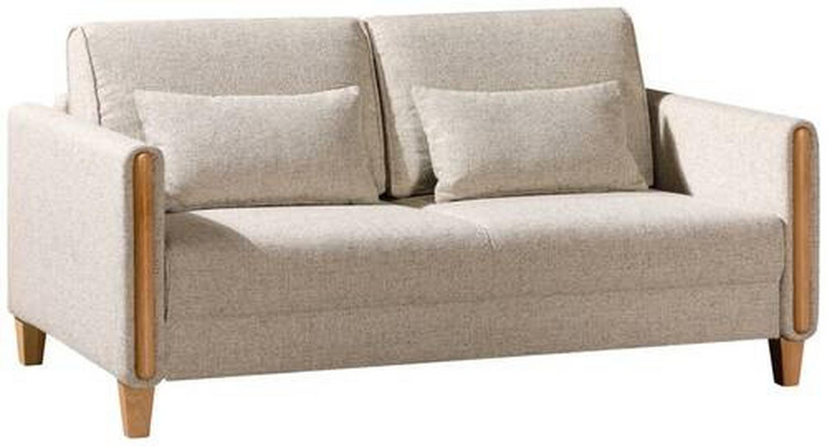 SCHLAFSOFA in Holz, Textil Beige, Buchefarben  - Beige/Buchefarben, Design, Holz/Textil (174/88/104cm) - Niels Andersson