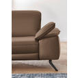 ECKSOFA in Echtleder Braun  - Schwarz/Braun, Design, Leder/Metall (193/328cm) - Dieter Knoll