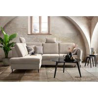 ECKSOFA in Chenille Beige  - Beige/Schwarz, MODERN, Holz/Textil (184/241cm) - Carryhome
