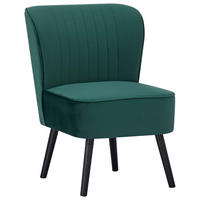 SESSEL Samt Grün    - Schwarz/Grün, Design, Holz/Textil (58/80/64cm) - P & B