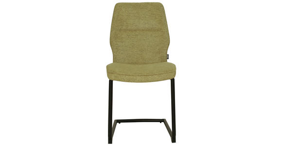SCHWINGSTUHL in Eisen Mikrofaser - Schwarz/Grün, Design, Textil/Metall (45/91/62cm) - Xora
