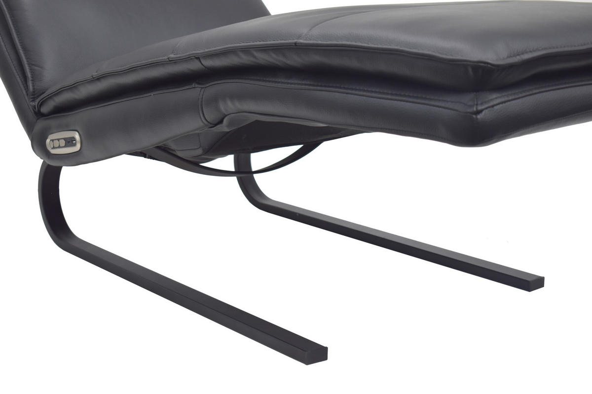RELAXLIEGE Kombination Echtleder/Lederlook Lederlook Schwarz  - Schwarz, Design, Leder/Textil (69/108-86/134-178cm) - Lomoco