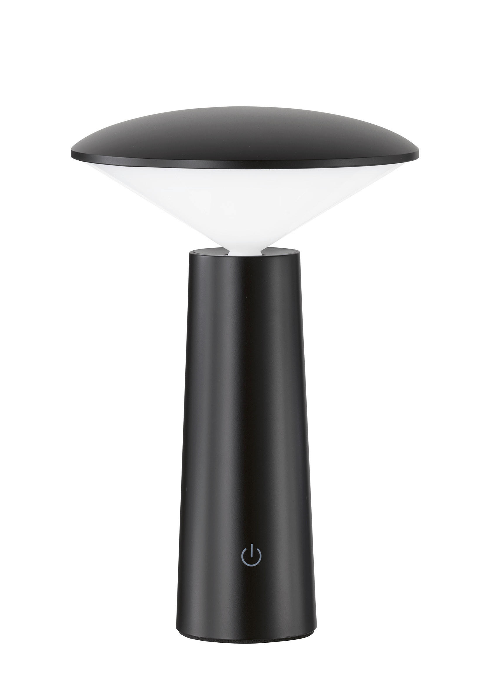 AKKU-TISCHLEUCHTE Pinto 13,9/21 cm  - Schwarz, Design, Kunststoff (13,9/21cm) - Schöner Wohnen