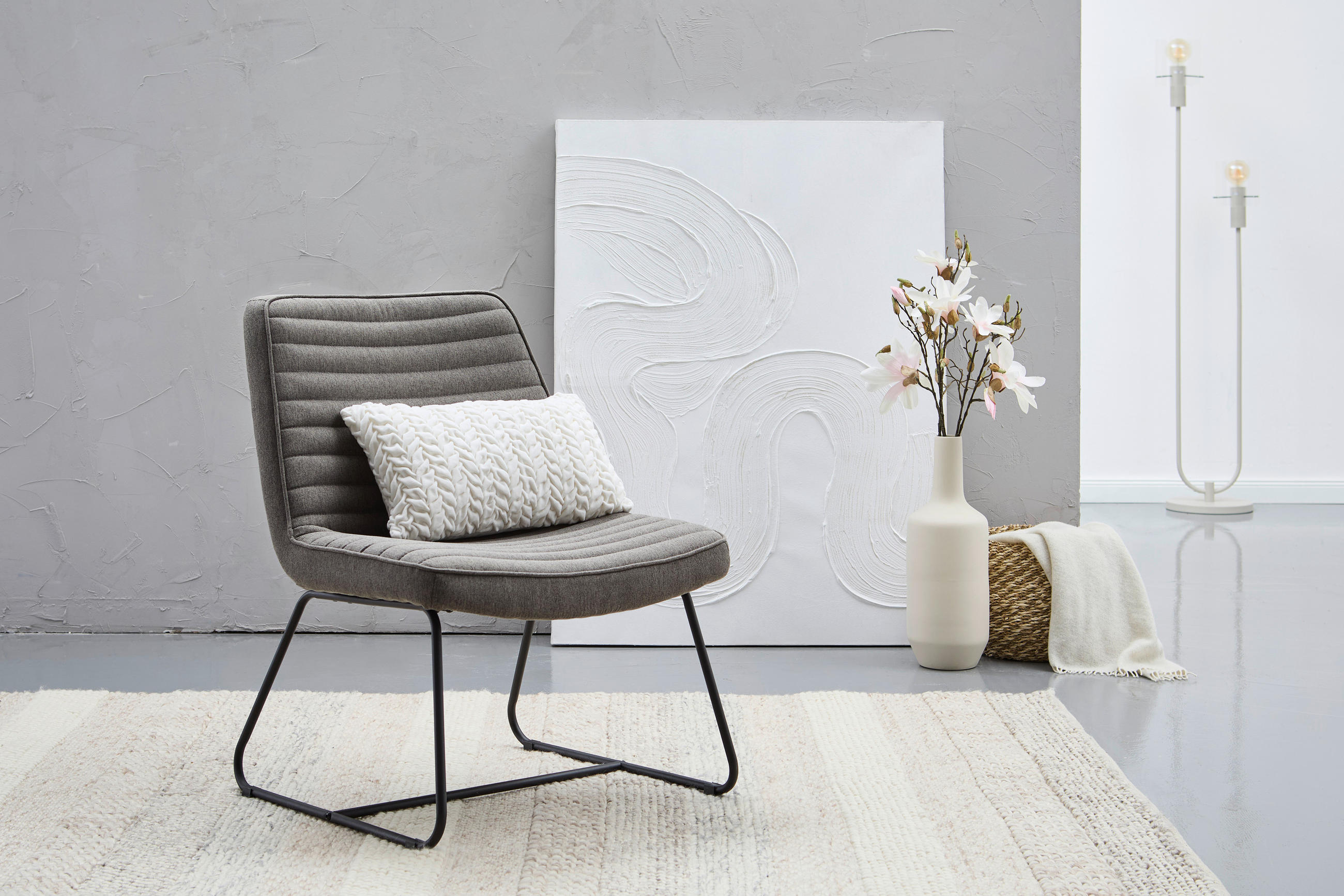 Thumbnail - P & B Sessel, Grau, Textil, 66x85x69 cm, Wohnzimmer, Sessel, Polstersessel