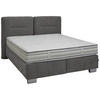 BOXSPRINGBETT 200/200 cm  in Anthrazit  - Chromfarben/Anthrazit, KONVENTIONELL, Textil/Metall (200/200cm) - Dieter Knoll