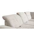 ECKSOFA in Cord Creme  - Creme/Schwarz, Design, Textil/Metall (313/242cm) - Xora