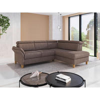 ECKSOFA GLENDALE E Cappuccino Chenille  - Eichefarben/Cappuccino, KONVENTIONELL, Holz/Textil (247/193cm) - Sit & More