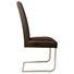 SCHWINGSTUHL Lederlook Braun, Edelstahlfarben - Edelstahlfarben/Beige, KONVENTIONELL, Textil/Metall (47/101/58cm) - Celina Home