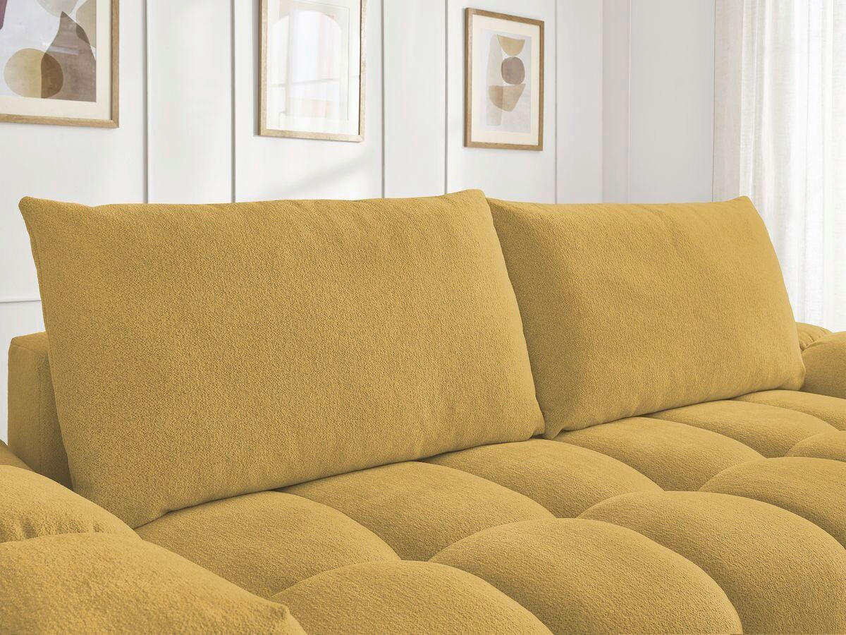 SCHLAFSOFA Flachgewebe Gelb  - Gelb/Schwarz, MODERN, Kunststoff/Textil (278/115/90cm) - Livetastic