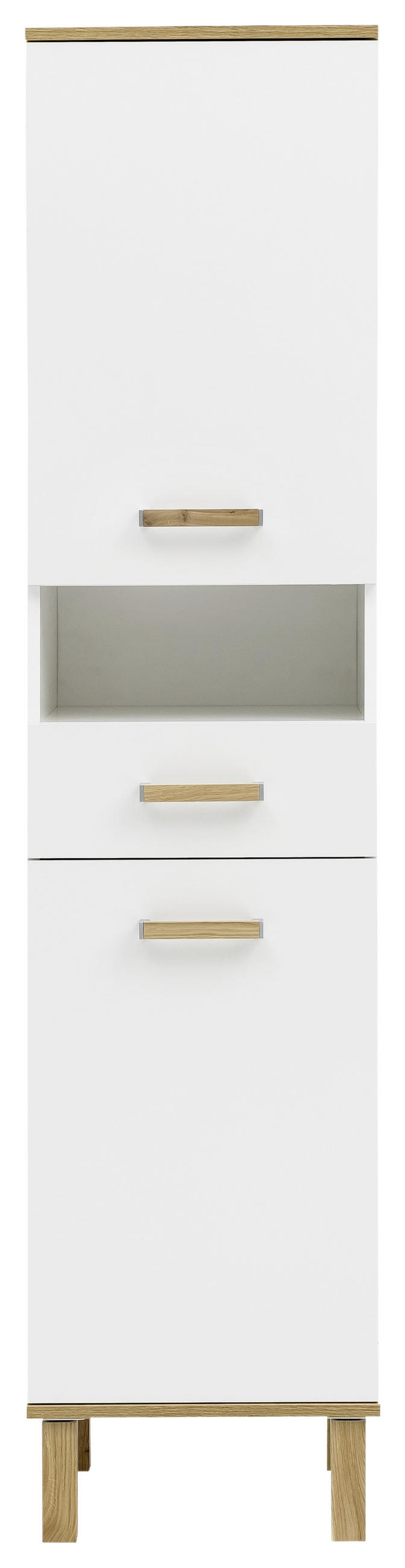 HOCHSCHRANK 40,4/178,5/35,0 cm  - Eichefarben/Weiß, MODERN, Holz/Holzwerkstoff (40,4/178,5/35,0cm) - MID.YOU