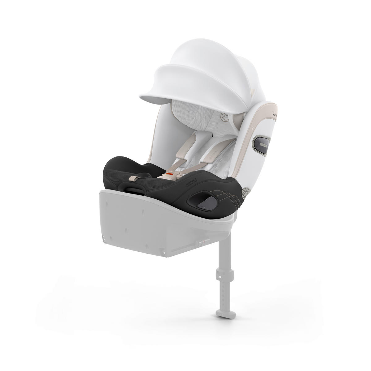 REBOARDER-KINDERSITZ Sirona S Style Off White  - Weiß, Basics, Kunststoff/Textil (53/45,5/49,5cm) - cybex PLATINUM