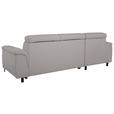 ECKSOFA in Flachgewebe Grau  - Chromfarben/Grau, KONVENTIONELL, Textil/Metall (175/268cm) - Carryhome