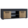LOWBOARD Usilo  in 102/37/45 cm  - Honigeiche/Anthrazit, Design, Holzwerkstoff/Kunststoff (102/37/45cm) - MID.YOU