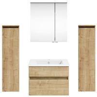 BADEZIMMER 5-teilig  in 122,4 cm  - Eichefarben/Weiß, KONVENTIONELL, Holzwerkstoff (122,4cm) - Puris