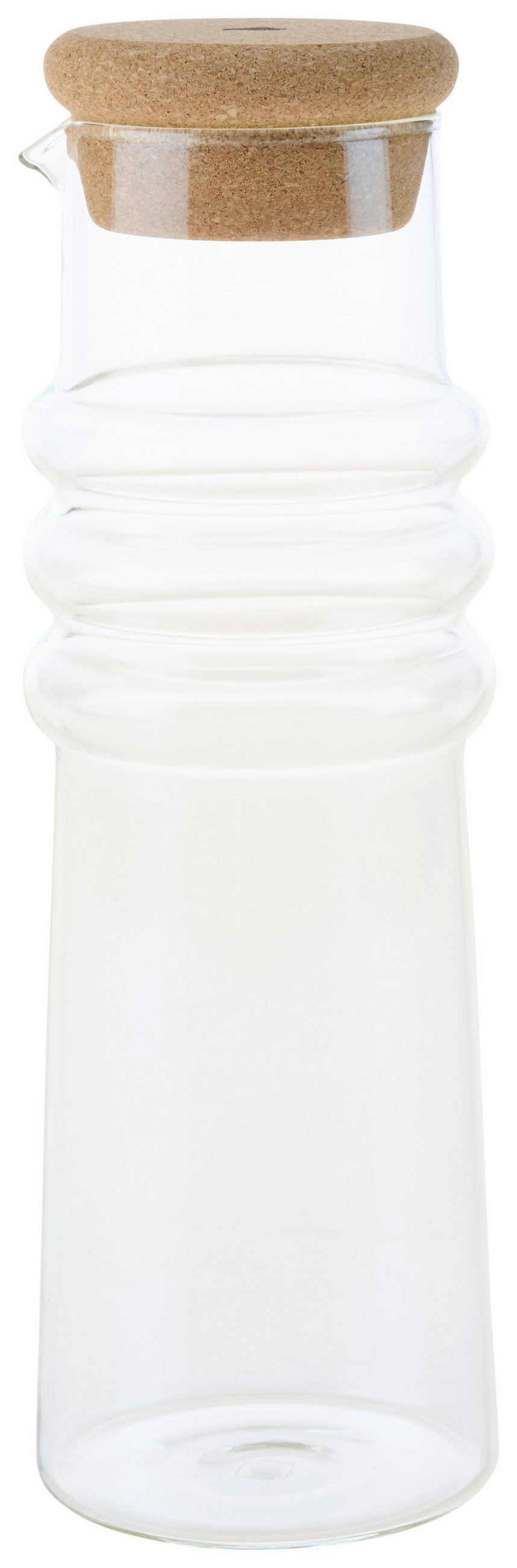 KARAFA  1 l  - čiré, Design, přírodní materiály/sklo (8,9/27,2/8,9cm) - Leonardo