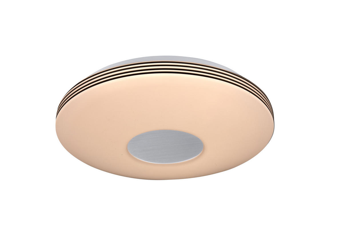 LED-DECKENLEUCHTE 21,6 W  34/10 cm    - Chromfarben/Weiss, Basics, Kunststoff/Metall (34/10cm) - Novel