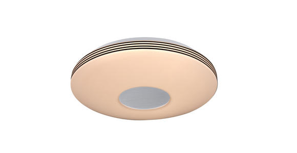 LED-DECKENLEUCHTE 34/10 cm - Chromfarben/Weiß, Basics, Kunststoff/Metall (34/10cm) - Novel