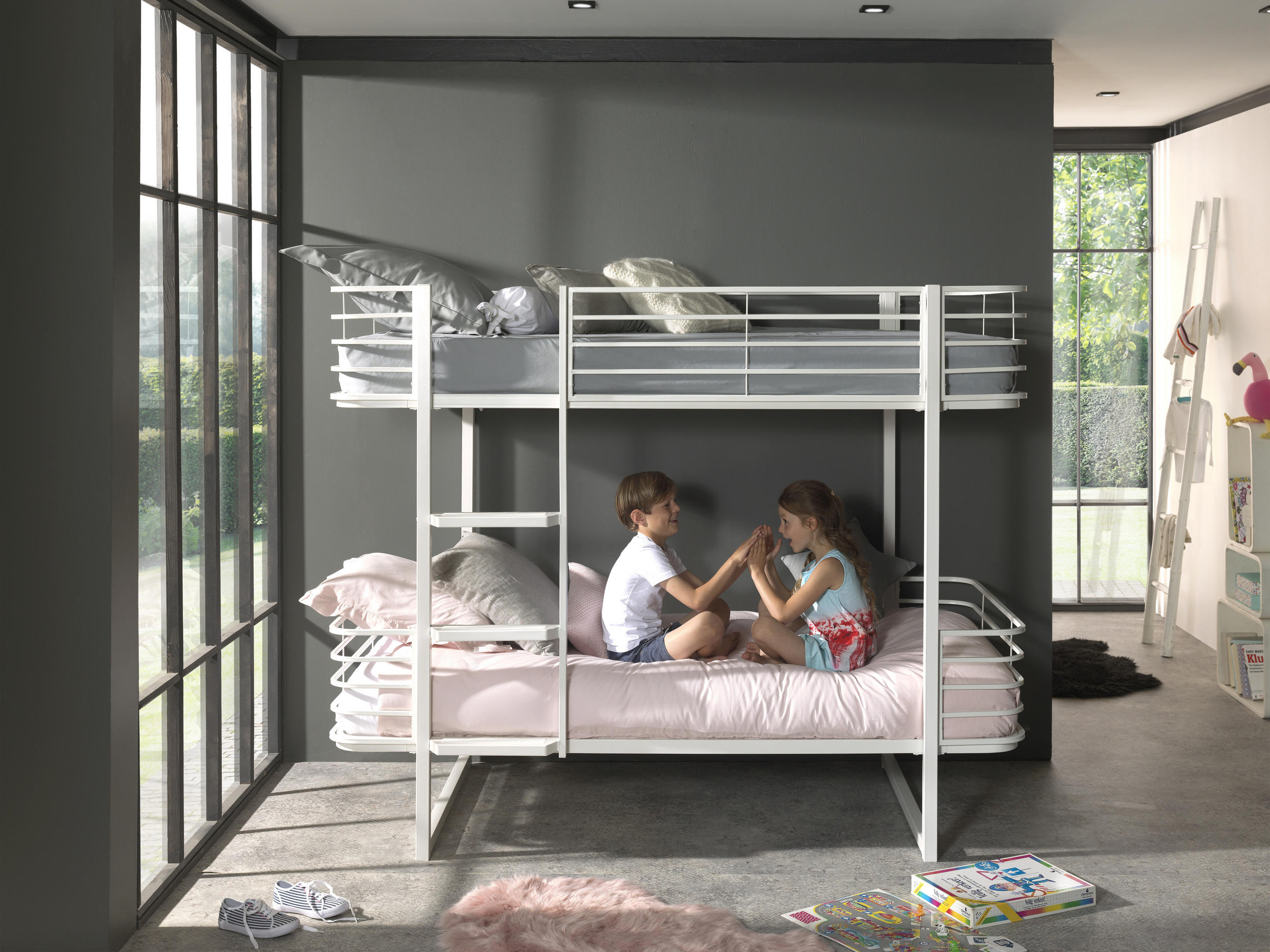 ETAGENBETT - Weiß, KONVENTIONELL, Metall (90/200cm) - MID.YOU