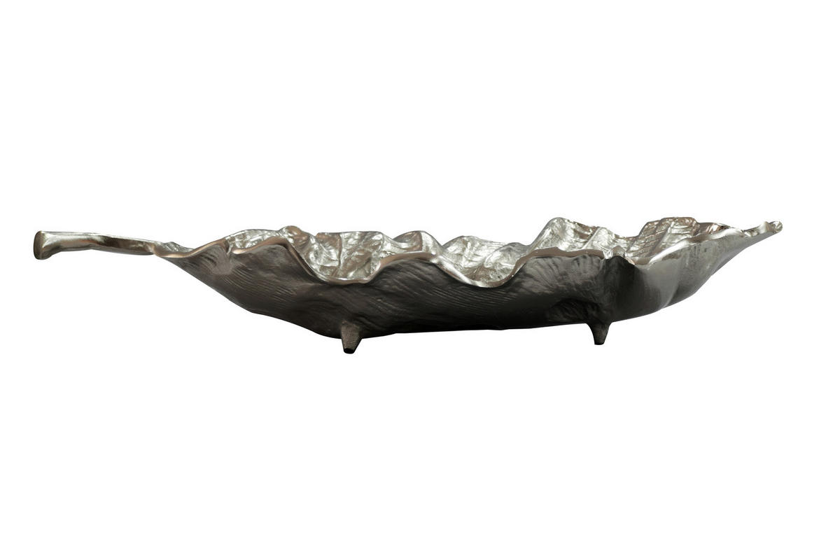 Bol Decorativ - argintiu, Design, metal (67/27/11cm) - Livetastic