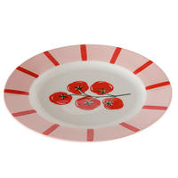 TELLER  27,4 cm   - Rot/Weiß, Trend, Keramik (27,4cm)