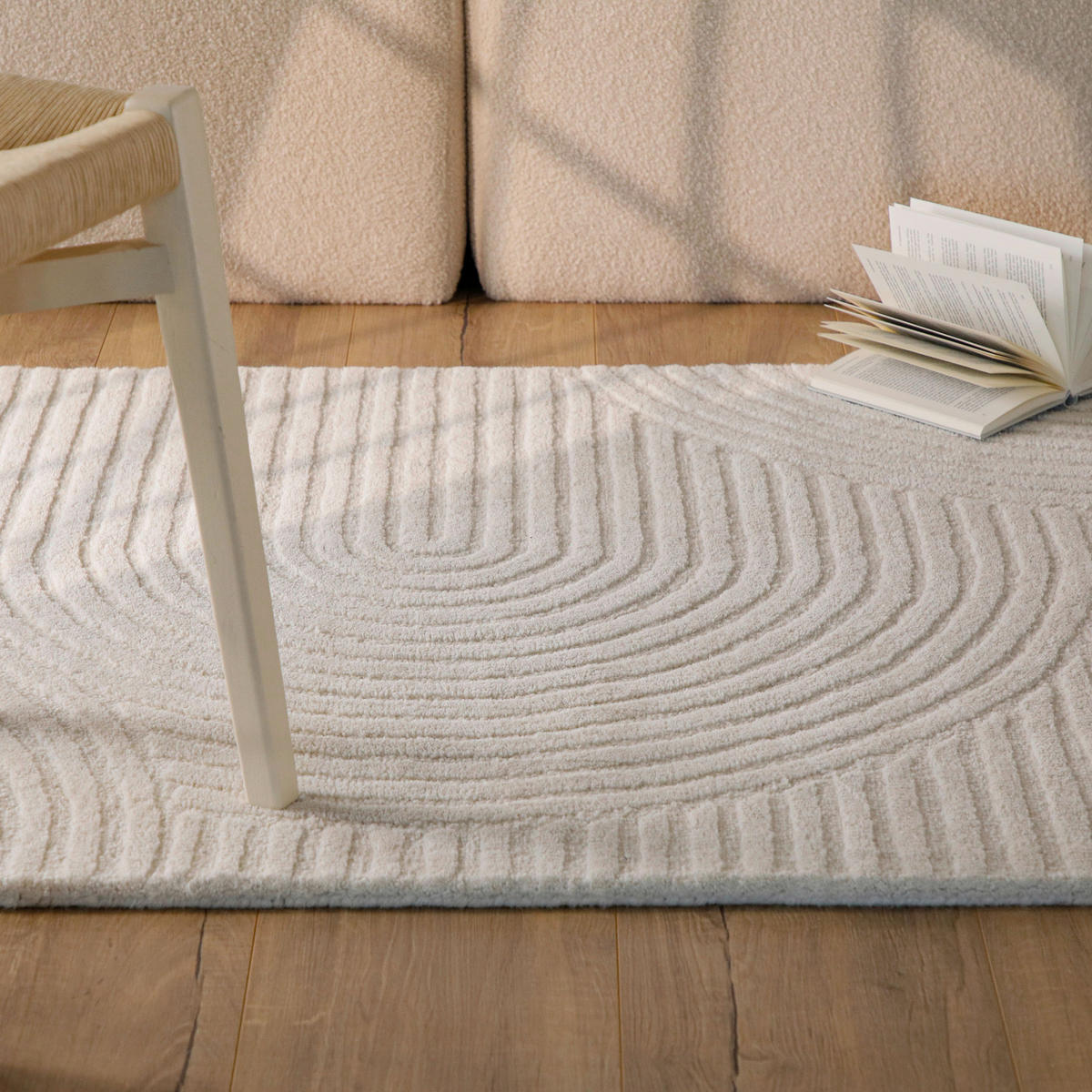 WEBTEPPICH Wohnzimmer 160/230 cm Malibu Creme rechteckig  - Creme, Design, Textil (160/230cm) - Esprit