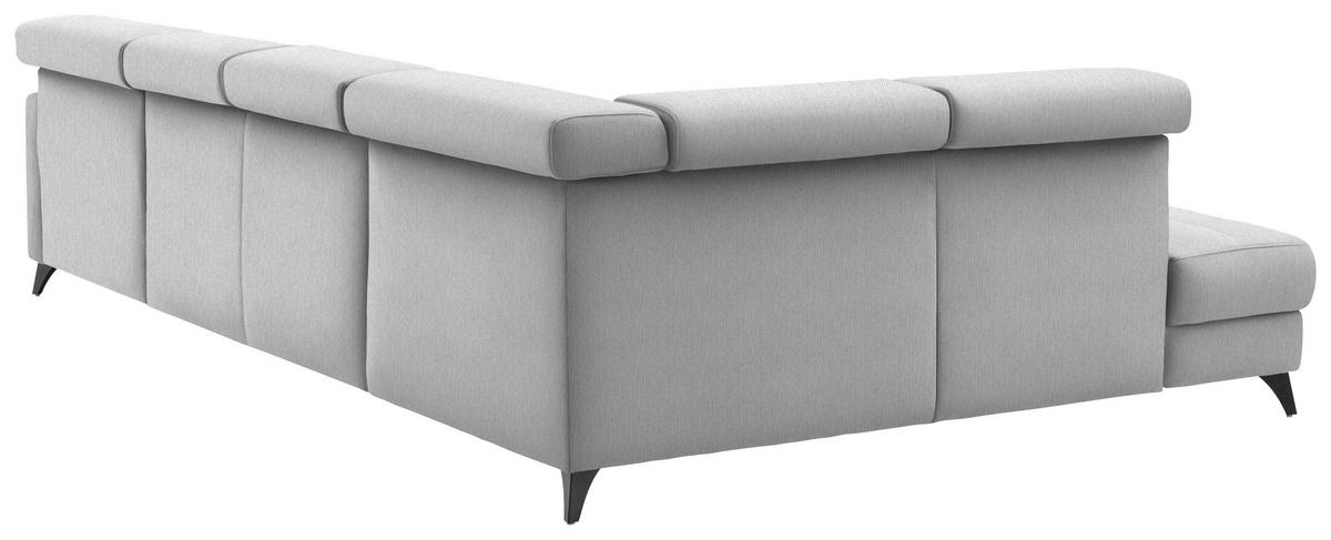 WOHNLANDSCHAFT Flachgewebe Naturfarben  - Schwarz/Naturfarben, Konventionell, Textil/Metall (215/333/174cm) - Beldomo System