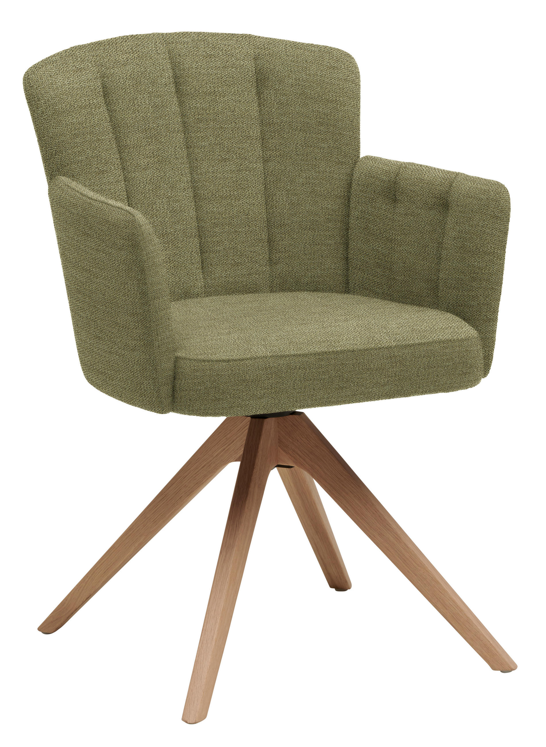 ARMLEHNSTUHL in Holz, Textil Hellgrün, Wildeiche  - Wildeiche/Hellgrün, Design, Holz/Textil (58/83/62cm) - Venjakob