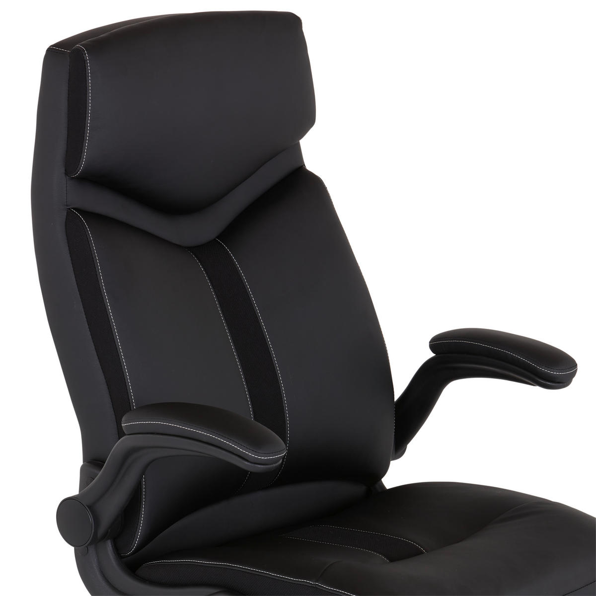 VRTLJIVI STOL kovina, umetna masa, tekstil črna  - črna/siva, Moderno, kovina/umetna masa (66/118cm) - MID.YOU