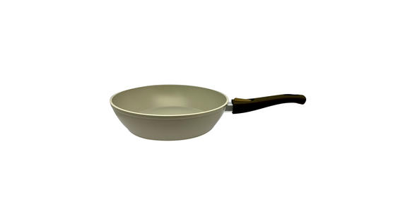 BRATPFANNE Keramikbeschichtung - Creme/Braun, Basics, Kunststoff/Metall (28/7cm) - Homeware Profession.