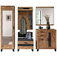 GARDEROBE  in 245/203/38 cm  - Wildeiche/Grau, Natur, Holz/Holzwerkstoff (245/203/38cm) - Linea Natura