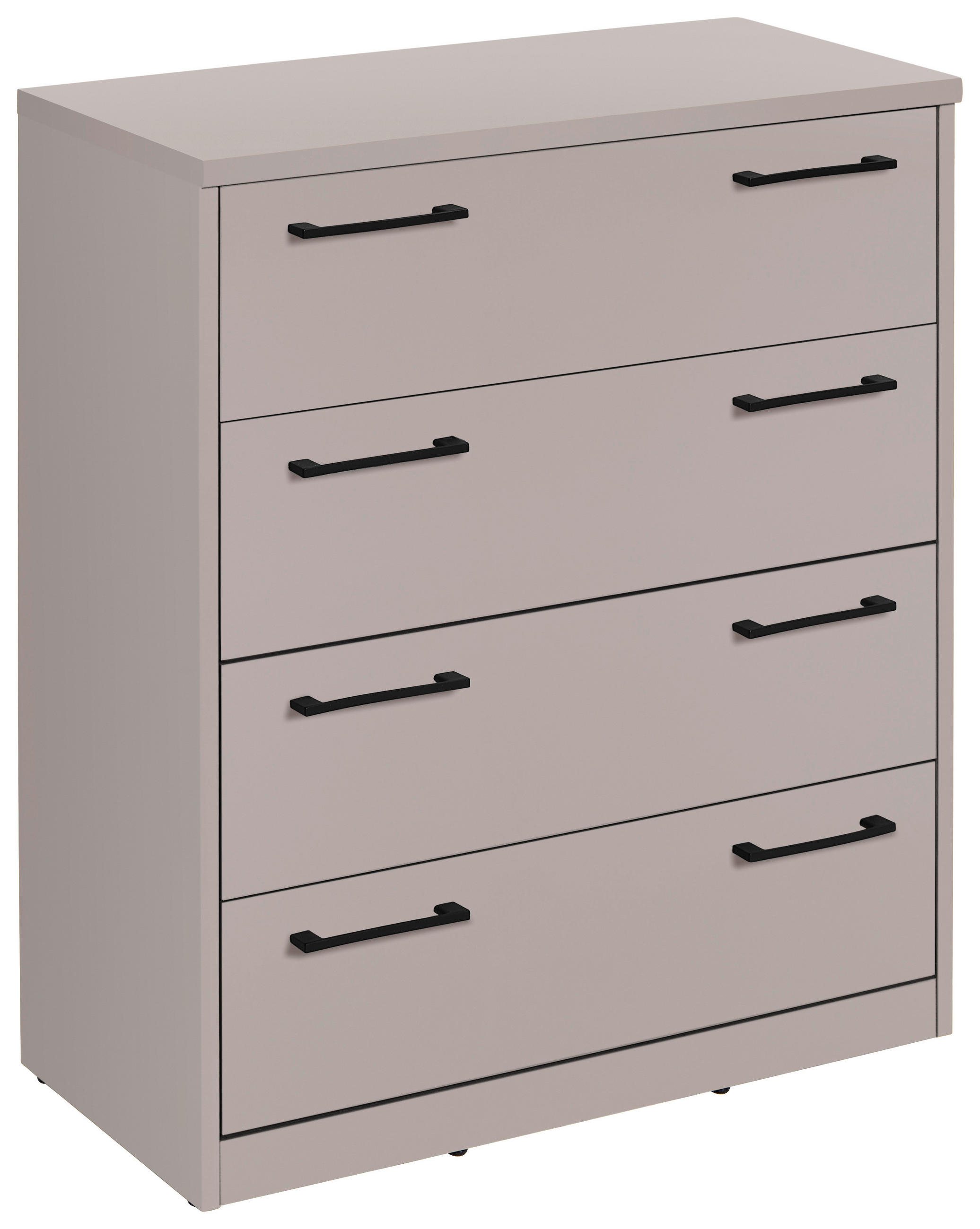 KOMMODE  in 72/84/36 cm  - Kaschmir/Schwarz, Basics, Holzwerkstoff/Kunststoff (72/84/36cm) - Xora