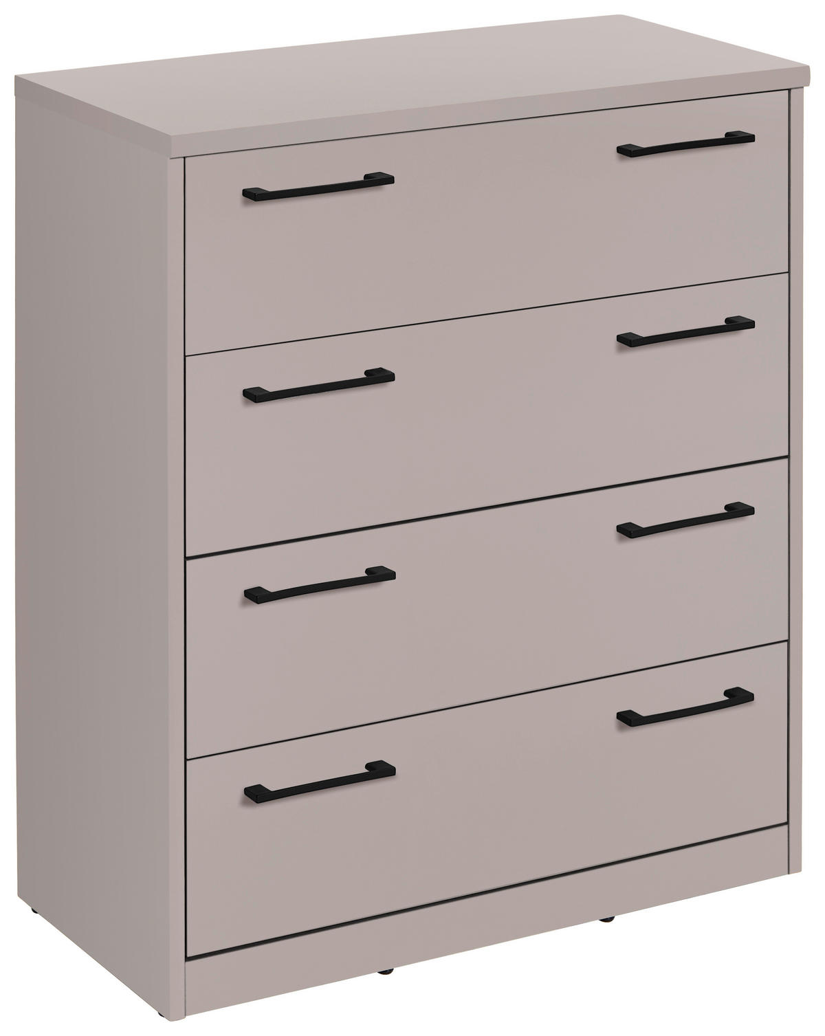 KOMMODE  in 72/84/36 cm  - Kaschmir/Schwarz, Basics, Holzwerkstoff/Kunststoff (72/84/36cm) - Xora