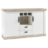 SIDEBOARD  in 167/104/44 cm  - Hellbraun/Schwarz, Design, Holzwerkstoff/Metall (167/104/44cm) - MID.YOU