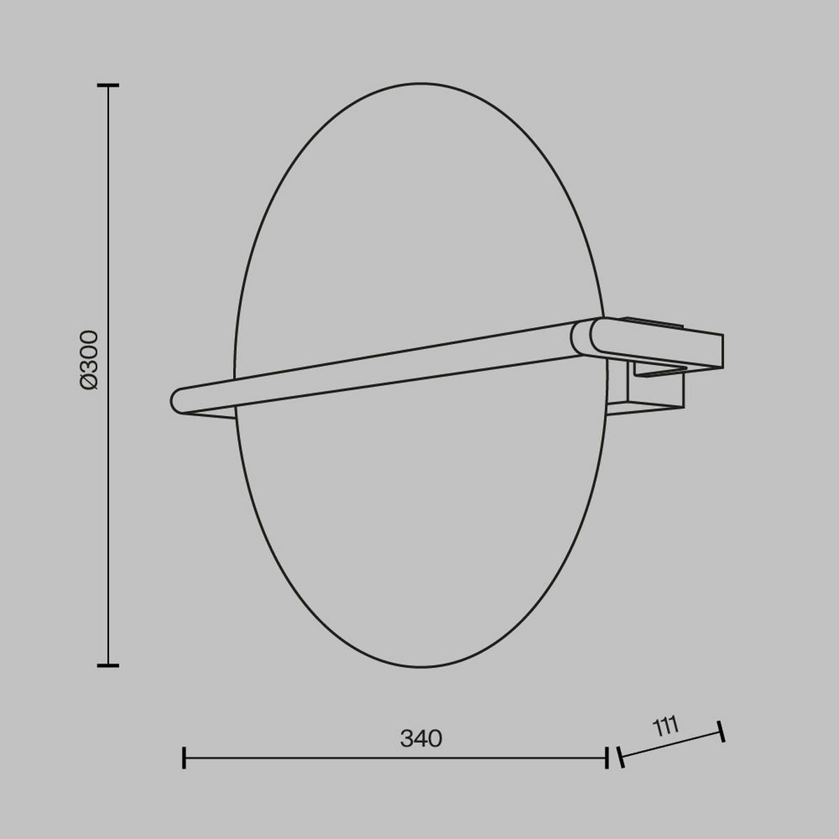WANDLEUCHTE - Schwarz, Modern, Metall (11,1/34/30cm) - MAYTONI