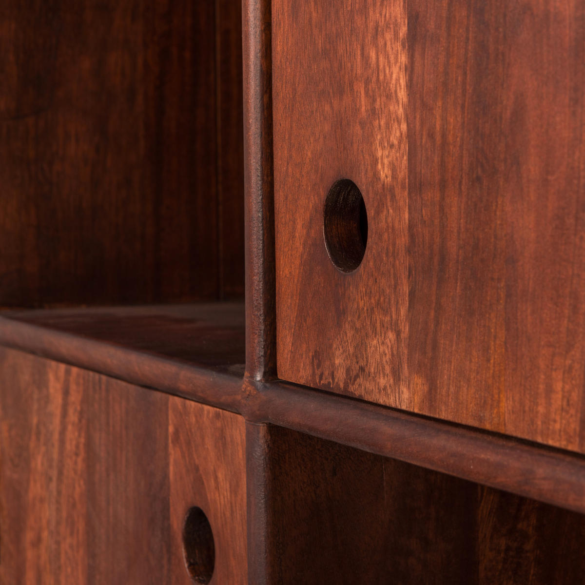 HOCHSCHRANK 75/210/45 cm  - Walnussfarben, Design, Holz (75/210/45cm) - Livetastic